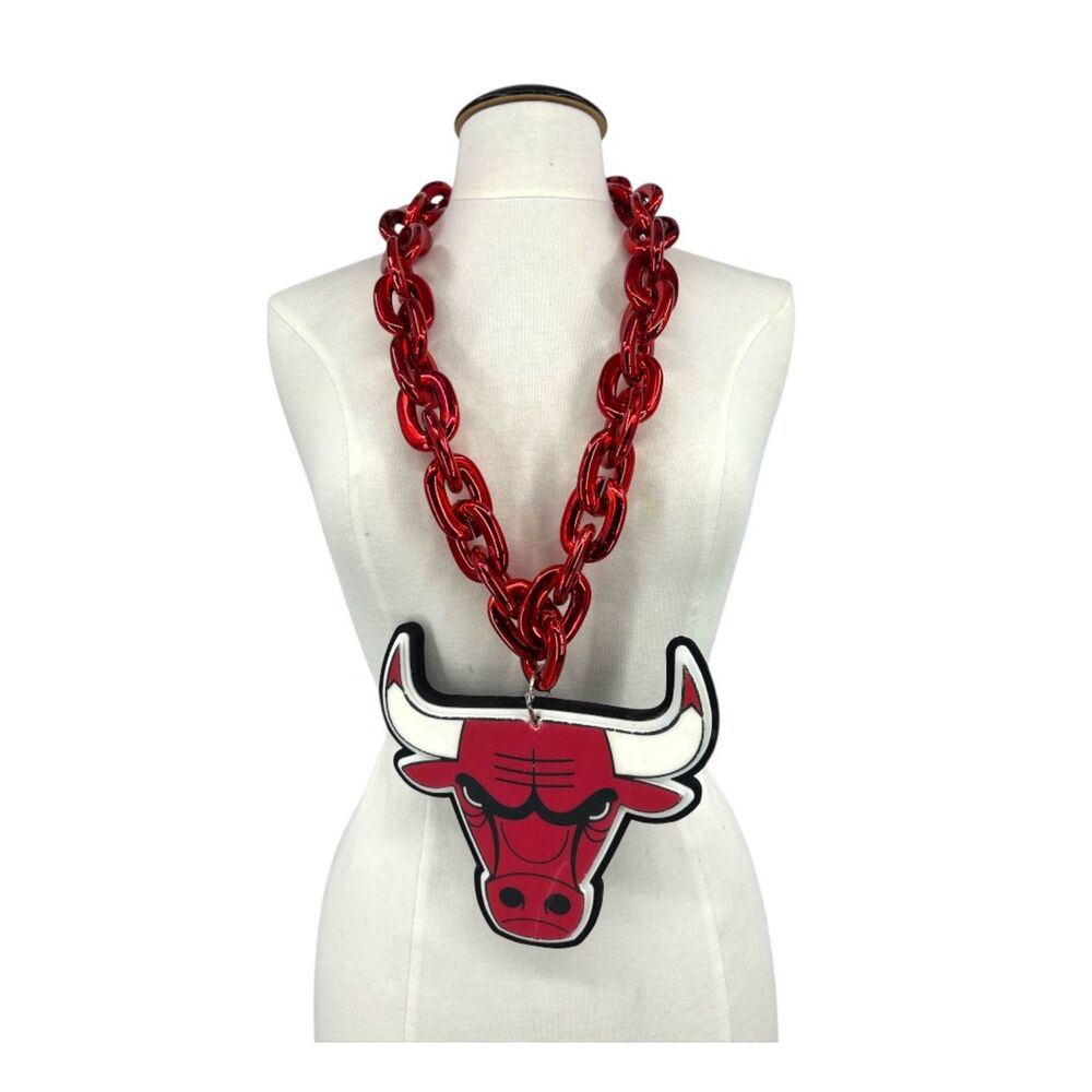 Chicago Bulls Fan chain Necklace extra large NBA basketball